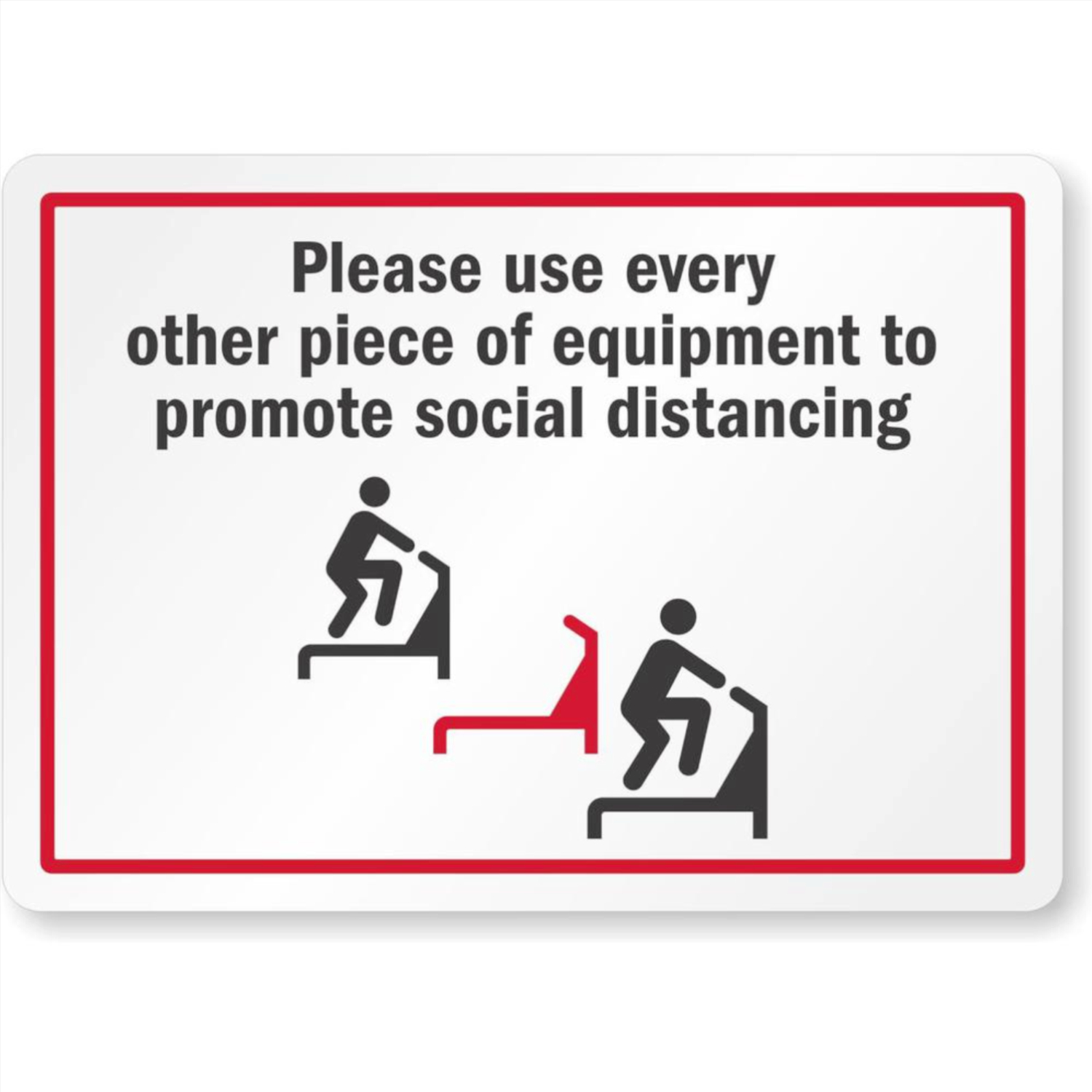 Heavy Equipment Sign - 2D Flat, 2D Flat Social Distancing