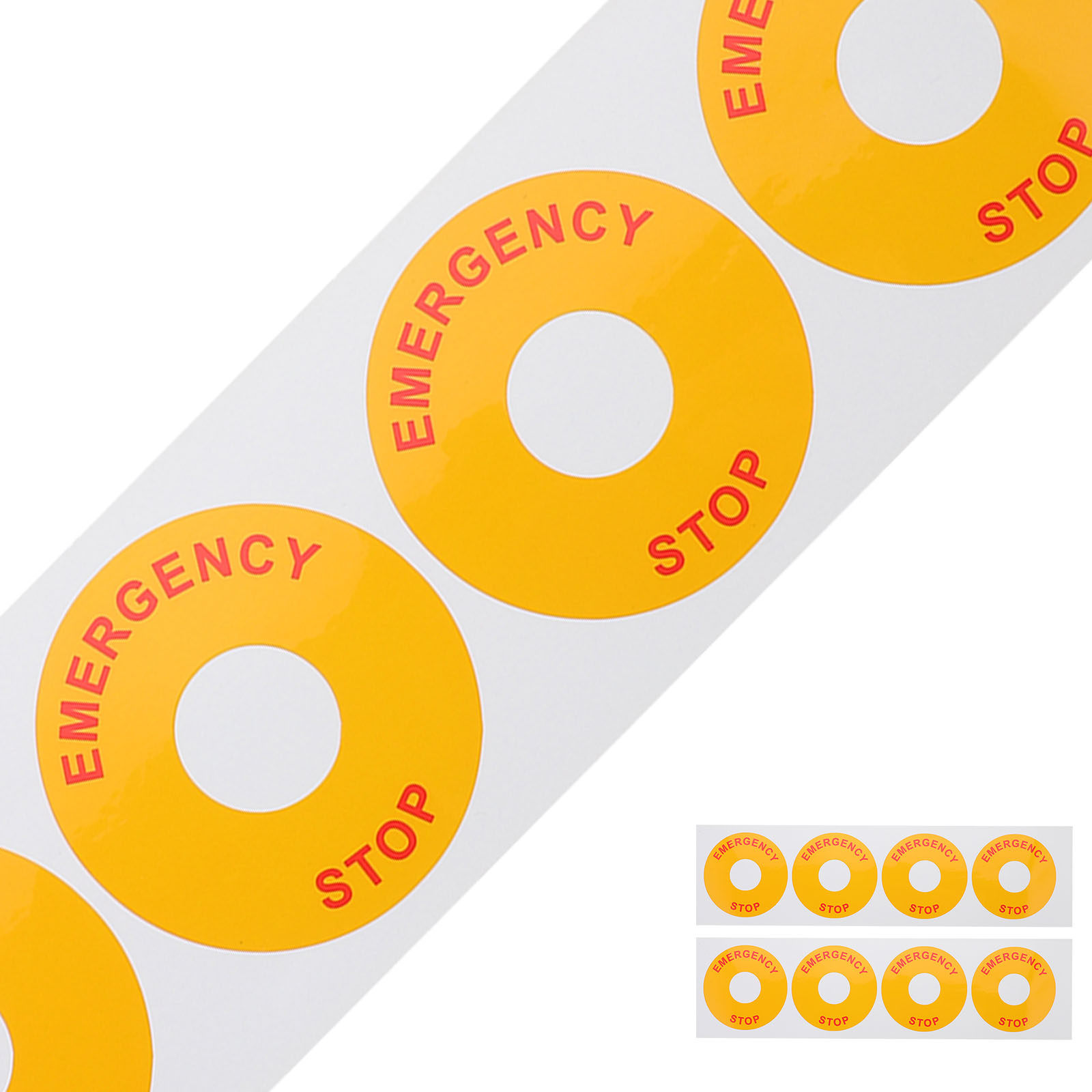 8Pcs Emergency Stop Sign Decal - огляд і ціна Heavy Equipment Sign